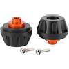 Tiiyee CNC Moto Anteriore Forcella Telaio, Alluminio Ruota Cursori Protector Scooter Caduta Cursore Protezione Asse Posteriore Crash Pad Motocicletta Anticaduta Paratelaio per Motorino Ciclomotore Ruote