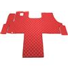 KRAM-TRUCK Tappetini trapuntati KRAM-TRUCK Compatibile con Fiat Ducato, Peugeot Boxer, Citroen Jumper dal 2007, rosso, spugna in pelle sintetica 1 cm, certificato di igiene, fodere comfort