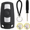 TNSLAND Chiave Cover Schlüsselhülle, con Batteria LIR2025, Cacciavite e un Portachiavi- Custodia Auto Schlüssel Gehäuse Kit Completo Compatibile per Serie E89 E88 E90 E91