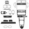 PQMIERA Vera fibra di carbonio morbida compatibile con SLK R171 2004-2010 Kit disponibile Accessori for finiture adesive(Button black)
