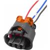 Generic Spina bobina di accensione for Peugeot 13801763 Connettore femmina a 3 pin Bobina di accensione motore Cablaggio automobilistico for impermeabile(With 15cm wires)