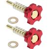 VGOL 2 Pezzi Vite Per Carburatore Ad Aria Per Motocicletta M5x0,75mm Compatibile Con PWK Compatibile Con KEIHIN PE (Rosso)