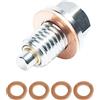 Flaconi M14x1.5 Tappo Di Scarico Dell'olio Magnetico per Auto,Tappo Olio Motore,Guarnizione Magnetica per Vasca Dell'olio,Bullone Tappo Coppa Olio con Rondella Rame,Universale per Auto(M12x1.75)
