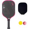 Deskium Pink T700 - Set di palline sportive in fibra di carbonio con copertura e 2 palline sportive, nucleo in polimero da 16 mm, superficie rotante, 0,2 kg, 41,5 x 18,8 cm, manico da 14 cm, colore