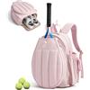 WDSBZNB Porta Racchetta Tennis Zaino Da Tennis Unisex Borsa Portatile Badminton Volano Elegante 2 Pacchi(Pink)
