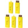 SheerFaring Set di 5 Spazzole per La Pulizia delle Mazze da Golf, con Filo Metallico Retrattile a Doppia Faccia, Accessorio Tascabile dal Design Portatile, Adatto, Giallo