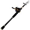 Generic Canna da pesca portatile in fibra di carbonio e mulinello Combo, 17+1BB Baitcasting Reel, Casting Spinning Pole, Canna da pesca Combo