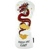 Aymzbd Copritesta da Golf in Legno Copritesta da Golf con Drago Copritesta da Golf in Legno Accessori da Golf in PU alla Moda Copertura Protettiva per, Bianco Dr 36x17 cm