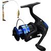 Générique Mulinello Da Pesca | Mini Compact Baitcasting e Spincast | Mini Mulinello da pesca di Piccole Dimensioni,per Surfcasting Baitcasting Pesce Gatto Marigana Black-Bass Trota Tutta Stagione