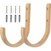 Générique Porta tappetino da yoga - 2 pezzi in legno con viti - Supporto da parete per tappetino da yoga - per fasce elastiche rulli di schiuma corda per saltare attrezzature per esercizi