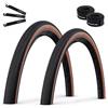 maxxi4you 1 pneumatico pieghevole Schwalbe G-One Allround Performance RaceGuard TLR ADDIX E-25 nero/bronzo 40-622 (28 x 1,50) con leva per pneumatici maxxi4you