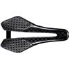 Generico Sella ergonomica stampata in 3D, carbonio pieno 12K con pelle PU, binario ovale 7x9mm da 102 g for bici da triathlon, strada, MTB e ghiaia(S02PU-GD)