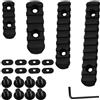 Deskium 4 sezioni di paramani, set di guide in nylon da 20 mm, include quattro lunghezze di sezioni di guida modulari per la personalizzazione, migliore presa e stabilità, compatibile con la maggior