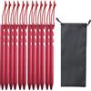 Buxuaaaa 12 picchetti resistenti per tenda, picchetti da campeggio, in lega di alluminio, per campeggio, escursioni, giardinaggio, ancoraggi a terra per tende