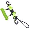 Uqezagpa Cordino per immersioni subacquee Heavy Duty in acciaio inossidabile a molla a spirale cordino con fibbia a sgancio rapido per fotocamere, accessori per piscine subacquee