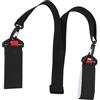 Luxshiny Fasce da Sci Regolabili in Nylon Nero Protezione e Comoda Tracolla per Trasporto Snowboard e Sci da Neve