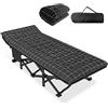 ATORPOK SHOP Letto pieghevole da campeggio fino a 200 kg per letto pieghevole con tasca laterale, lettino da campeggio portatile, per esterni, giardino, campeggio, viaggi, interni