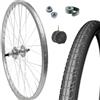 MADICKS Ruota Posteriore Completa 28" x 1.75 (700x35) per Bici City Bike, Passeggio e Trekking - Cerchio in Alluminio/Acciaio con Copertone e Camera d'Aria - Dadi di Fissaggio e Flap Inclusi