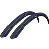 Schwalbe Lugano II 25-622 - 2 pneumatici pieghevoli K-Guard 700 x 25 C, colore: Blu/Nero