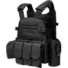 Generic Gilet per softair, regolabile, con tasche multiple, protezione per bambini, per paintball, caccia, cosplay, giochi di ruolo, combattimenti, combattimenti, combattimenti