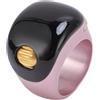 Erchineko Contatore Ad Anelli Tasbih Intelligente, Contatore Digitale Zikr con 7, 3 modalità di Vibrazione, Dimensioni Regolabili, Display OLED, Ricarica di Tipo C, 3 Mesi in Standby, (Oro Rosa)