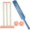 Muzrunq Set da cricket per bambini, kit da cricket con mazza in ABS, monconi, 2 palline Gioco di interazione genitore-figlio per attrezzature domestiche da giardino e spiaggia per bambini dai 3 anni in su