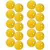 Healvian 20 Pezzi Palline da Pickleball Design Cavo in PE per Allenamento 40 Fori Stabile e Controllo Migliorato, per Principianti in Allenamento Indoor e Outdoor