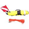 Buxuaaaa Scubas Diving Surfaces Marker Segnali Galleggianti con Bandiera e Corda Subacquea Subacquea Marcatore Galleggianti Pesca Subacquea Boe Immersione con Maniglia a Tessitura