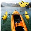 VSAQLNWZ Kit stabilizzatore per kayak, doppia valvola, per canoa, in materiale resistente, adatto per kayak o barche con fori, giallo