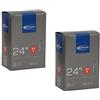 Schwalbe SV9 camere d' aria - 24 x 1.75 - 1 3/8, 40 mm valvola Presta (2 pezzi)