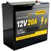 HJGHY Batteria al Litio Portatile per Esterni da 12 V 20 Ah ad Alta capacità con Protezione BMS. Batterie di Alimentazione da 12 Volt per Inverter, lampade allo Xeno e impianti solari.