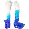 BAFOVY Ventaglio di bambù per Danza del Ventre in Seta Artificiale da 1,5 M, Oggetti di Scena Leggeri con Design Tricolore per Spettacoli e Balli Quadrati