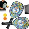 Generic Set di racchette per palline con fori, leggero, portatile, con borsa portaoggetti, manico antiscivolo, per adulti, per allenamento di base, pratica quotidiana, gare, spiaggia, prato, cortile