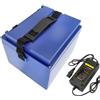 WILLQ Batteria al Litio da 60V 20Ah con Caricabatterie - Pacco Batteria sostitutivo per sedie a rotelle elettriche, Scooter elettrici, e-Bike e Moto
