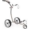 Yorrx® Slim Lion 4S Pro - Carrello da golf in acciaio inox, compatto e salvaspazio, con sistema di sgancio rapido, stabilità ottimale e ampia dotazione completa