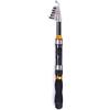 Garpotic Canna da pesca telescopica portatile e mulinello per combo con struttura in lega di alluminio, mulinello leggero con ganci per esca, cuscinetti resistenti 5,2 1 (1,9 m nero)