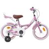 QUAHEAS Bicicletta per bambini da 16 pollici, con telaio in acciaio, manubrio e sella regolabili, per 4-6 anni, con parafanghi e freno, ideale per attività all'aperto, tempo libero e viaggi sicuri su