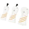 Buxuaaaa 3Pcs PU Cuoio Club Head Covers Star Pattern Fairways Legno Headcover Golf Driver Fairways ibridi Teste Copre Testa di Legno
