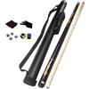 Aymzbd Set di Stecche da Biliardo, Stecca da Biliardo da 57 Pollici Palle, Stecca da Biliardo in Legno per Giocatori di Biliardo, per Allenamento, Punta Bianca da 9.8 mm