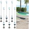 Cuyacili 6 set di ancoraggi per ponti per spazi tra le assi di ancoraggio forte per mobili da terrazza, con moschettone e corde in acciaio