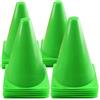 Hemobllo Set 24 Segnali da Allenamento Calcio a Forma di Plastica PE Verde Superficie Liscia e Colori Vivaci per Festa Mondiale e Giochi a Calcio