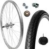 MADICKS Ruota Posteriore Completa 26" x 1.75 City Bike/Olanda - Cerchio, Copertone, Camera d'Aria Valvola Italiana e Pignone 7 Velocità - Bicicletta da Passeggio in Alluminio e Acciaio