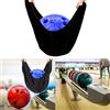 Lapiglo Borsa per la pulizia delle palle da bowling in microfibra di poliestere, asciugamano e sacco per riporre palline da 2,7 kg a 7,3 kg, rimuove sporco e olio, nero