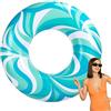 Generico Galleggiante con camera d'aria piscina bambini - Anello da nuoto a ciambella con design a increspatura 'acqua | Galleggiante gonfiabile piscina bambini con valvola, anello estivo sicuro il nuoto