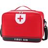 Xdyyjrasa Borsa Vuota per Pronto Soccorso - Borsa Organizer per medicinali, Custodia da Viaggio Portatile di capacità per Auto da Campeggio Domestica, Rossa 14x5, 5x9, 4 Pollici