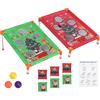 Fesjoy Set da Gioco Cornhole da Tavolo per Bambini, Gioco di Lancio dei Sacchetti di Fagioli, Lancio dei Sacchetti Fagioli per Bambini, Pic (Doppia pensione)