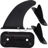 Vaguelly 3 Pinne Rimovibili in PVC per Canoa e Tavola da Surf, Migliorano la Stabilità la Tenuta, per Virate su Acqua Piatta e Sport da Surf, Colore Nero
