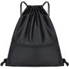 DOKRIN Sacche da palestra Borsa da palestra con coulisse per uomo e donna con cerniera, borsa sportiva impermeabile per sport, vacanze e viaggi (nera)