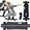 moupeaktain Skateboard Elettrico per Adulti, Autonomia Di 15 Km, Velocità Massima Di 25 Km/H, Longboard Skate Con Motore Da 350 W E Telecomando a 4 Velocità, Per Spostamenti in Città E Nel Campus