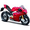 Burago Bburago - Ducati Panigale V4, Moto Diecast in Scala 1:18, Replica Dettagliata della Superbike Italiana, Modello Ufficiale con Ruote Libere, Licenza Ducati, Età Consigliata 3+ Anni